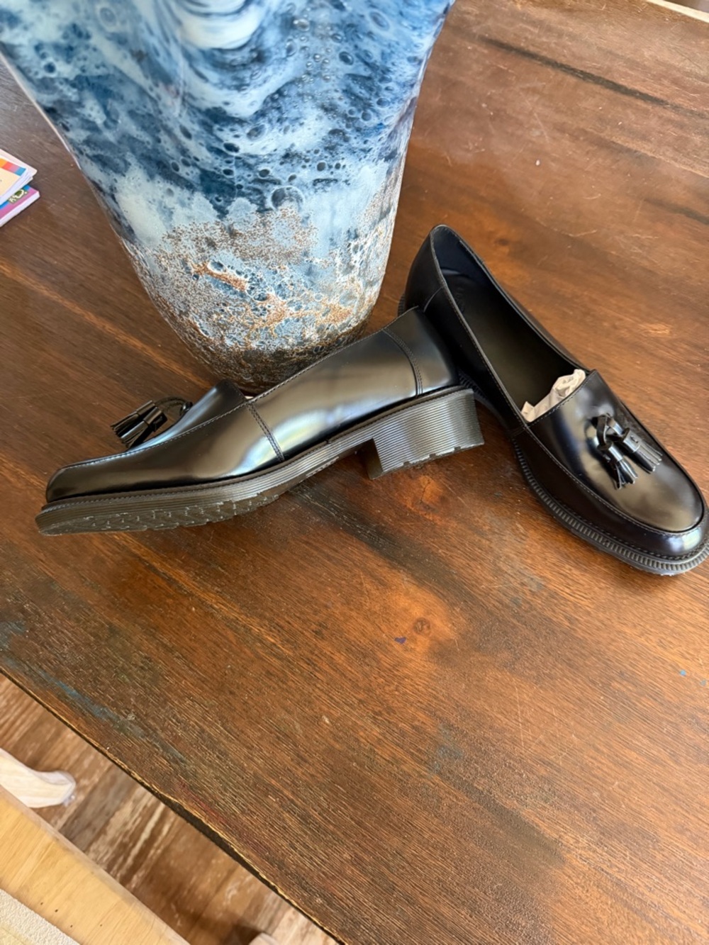 Dr. Martens Black Leather Tassel Loafers - Picture 2 of 5